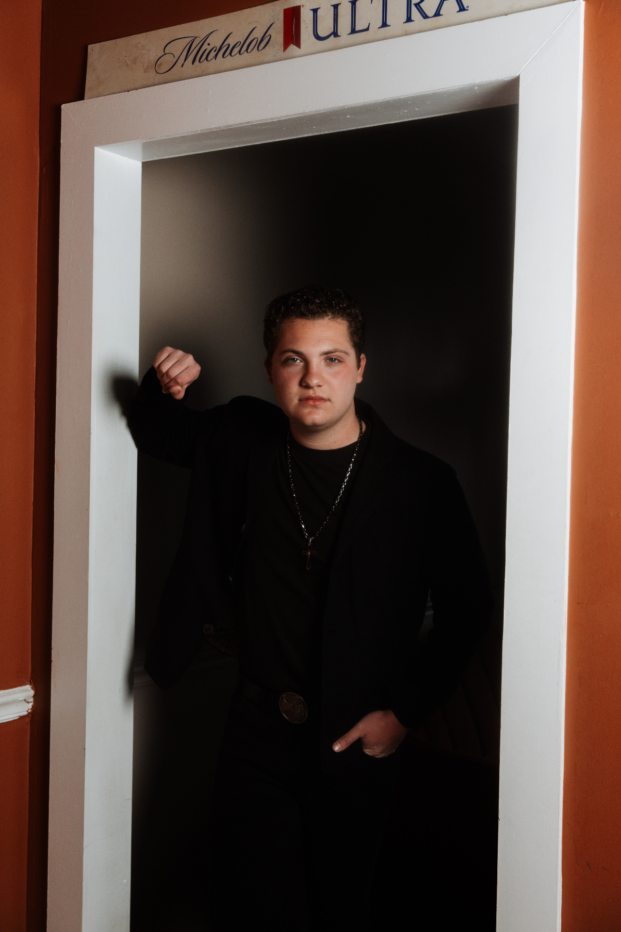 Davey J in doorway